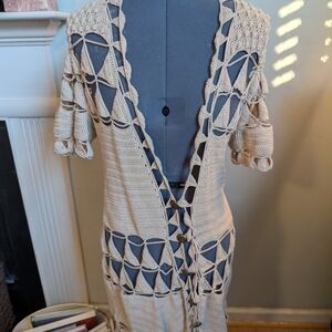 Elegant Cream Crochet Dress